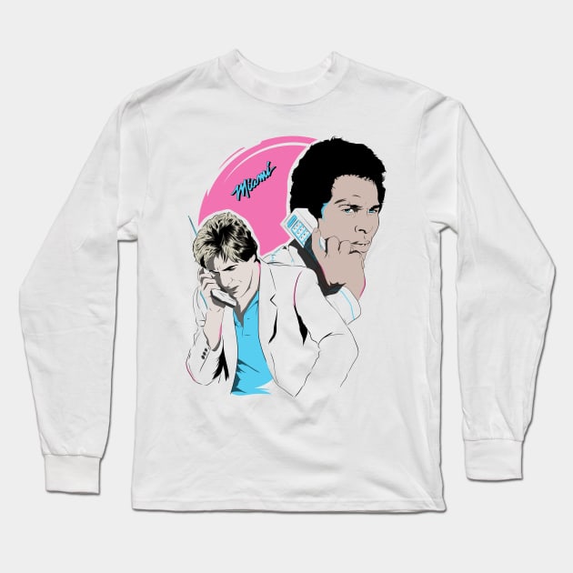 Miami Vice Long Sleeve T-Shirt by Midnight Run Studio